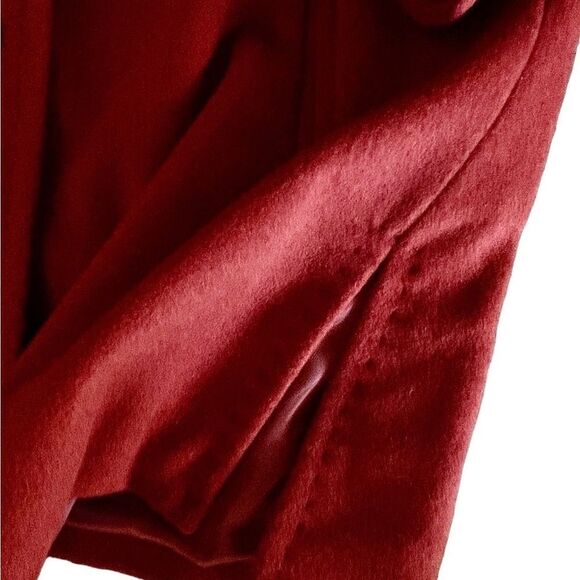 Ellen Tracy burnt orange wool angora blend 3 button coat sz 14P small side slits - Picture 9 of 13